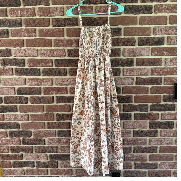 Old Navy Dresses & Skirts - Old Navy Smocked Cutout Cami Midi Dress Tall Boho Flowy Prairie Romantic Floral